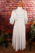 Hippie Kleid weiß Türkis