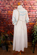 Hippie Kleid weiß Türkis