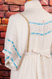 Hippie Kleid weiß Türkis