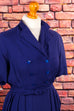 40s Kleid blau bestickt 30er 40er 50er blau Frau M 40-42 real-rockabilly Rockabilly S 36-38 Special vintageberlin.de
