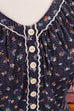 Boho Hippiekleid Baumwolle 70er blau Boho bunt Frau Hippie real-boho S 36-38 Schlager Special vintageberlin.de