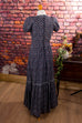 Boho Hippiekleid Baumwolle 70er blau Boho bunt Frau Hippie real-boho S 36-38 Schlager Special vintageberlin.de
