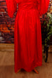 80er Abendkleid feuerrot