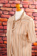 70s Shiftkleid beige Streifen