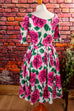 50er Jahre Petticoatkleid rosa Blumen 50er 60er bunt Frau Petticoat pink real-rockabilly Rockabilly rosa S 36-38 Special vintageberlin.de