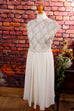 60s Tanzkleid silber 60er Abendmode Frau Hochzeit M 40-42 Rockabilly S 36-38 silber Special weiß vintageberlin.de