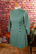 60s Winterkleid grün Wolle