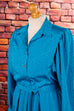 80s Kleid türkis Satin