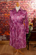 Vintage Plisseekleid lila 70er Disco Frau lila M 40-42 Rockabilly vintageberlin.de