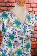 70s Sommerkleid weiß bunt