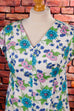 70s Sommerkleid weiß bunt