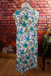 70s Sommerkleid weiß bunt