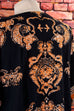 70s Loungekleid schwarz Muster 70er Boho bunt Disco Frau L 44-46 M 40-42 real-boho S 36-38 Schlager schwarz Special XL 48-50 vintageberlin.de