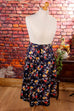 Stiefelrock blau Blumen Default Title blau bunt Frau L 44-46 vintageberlin.de
