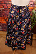 Stiefelrock blau Blumen blau bunt Frau L 44-46 vintageberlin.de