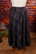 karierter Tweed Wollrock Taschen 70er Boho Frau grau Rockabilly S 36-38 Special XS 32-34 vintageberlin.de