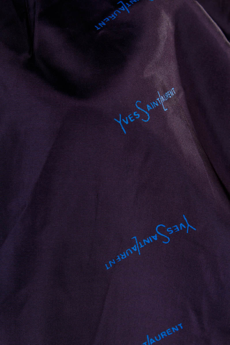 YSL Lederjacke blau