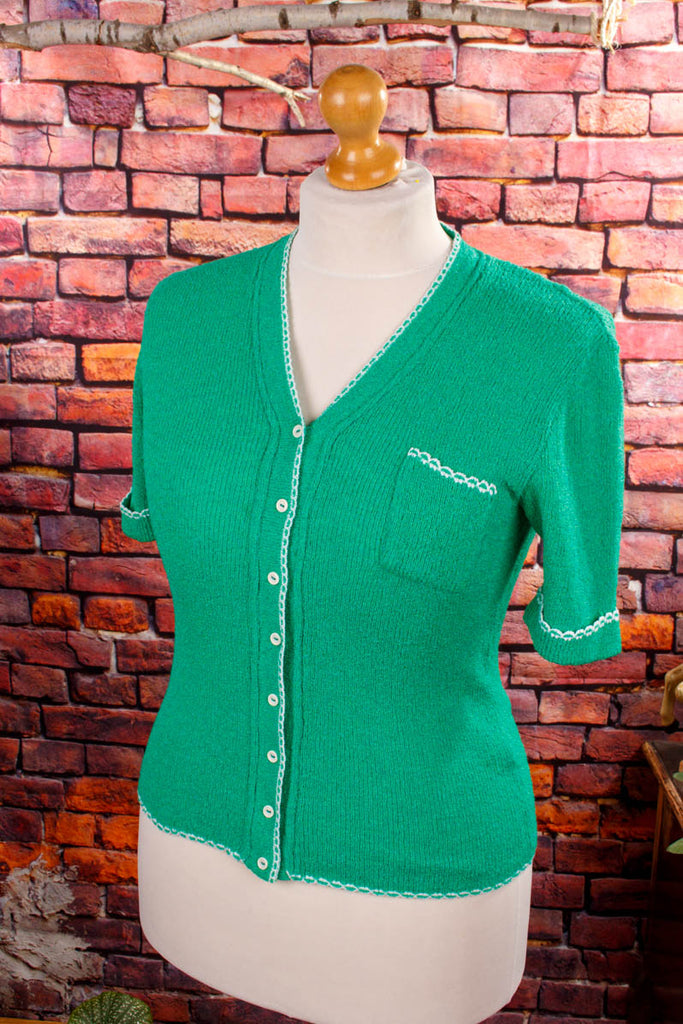 60s Stretchtop grün Default Title 60er 70er Disco Frau grün M 40-42 real-disco real-rockabilly Rockabilly Special vintageberlin.de