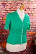 60s Stretchtop grün 60er 70er Disco Frau grün M 40-42 real-disco real-rockabilly Rockabilly Special vintageberlin.de