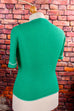60s Stretchtop grün 60er 70er Disco Frau grün M 40-42 real-disco real-rockabilly Rockabilly Special vintageberlin.de