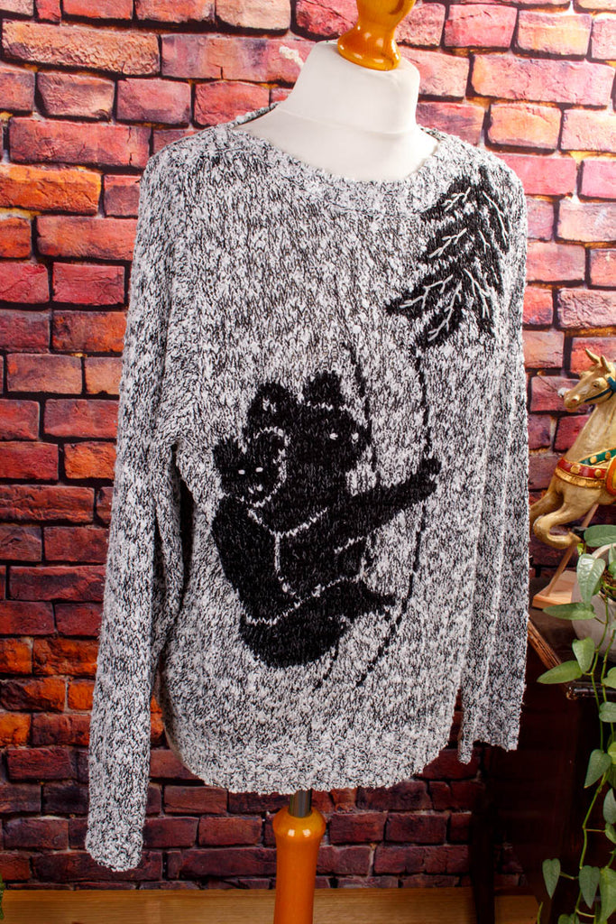Vintage Pulli Koala Motiv Default Title 80er 90er Frau grau M 40-42 real-80er S 36-38 Special vintageberlin.de