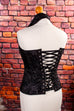 Schnürkorsage schwarz Brokat Frau Gothic S 36-38 schwarz Special XS 32-34 vintageberlin.de