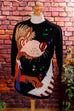 Strickpulli Wolf am Klavier Default Title 90er bunt Frau M 40-42 S 36-38 Special vintageberlin.de