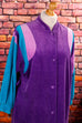 Frottee Bademantel lila 80er Frau lila M 40-42 Special vintageberlin.de