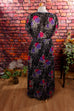 Hippie Maxikleid schwarz bunt 70er Boho bunt Frau Hippie M 40-42 real-boho Special vintageberlin.de