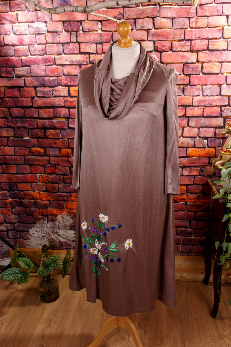Boho Rollkragenkleid