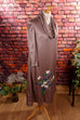 Boho Rollkragenkleid 70er Boho braun Frau grau Hippie M 40-42 real-boho Schlager Special vintageberlin.de