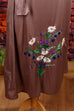 Boho Rollkragenkleid 70er Boho braun Frau grau Hippie M 40-42 real-boho Schlager Special vintageberlin.de