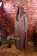 Boho Rollkragenkleid 70er Boho braun Frau grau Hippie M 40-42 real-boho Schlager Special vintageberlin.de