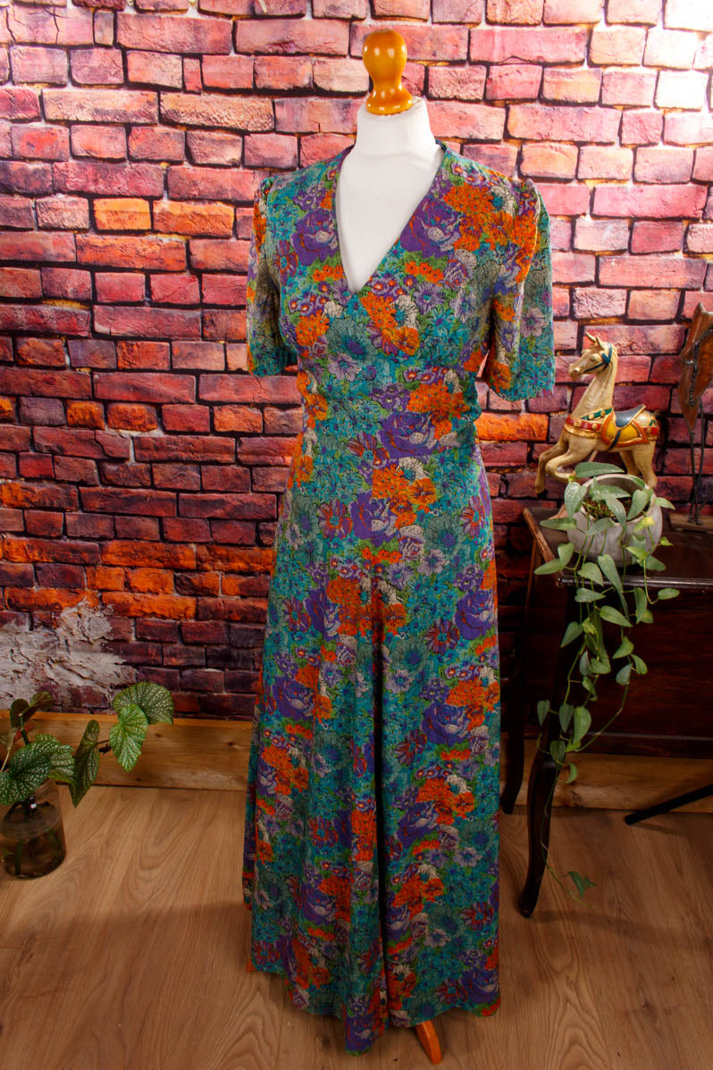 Boho Maxikleid bunt Blumen
