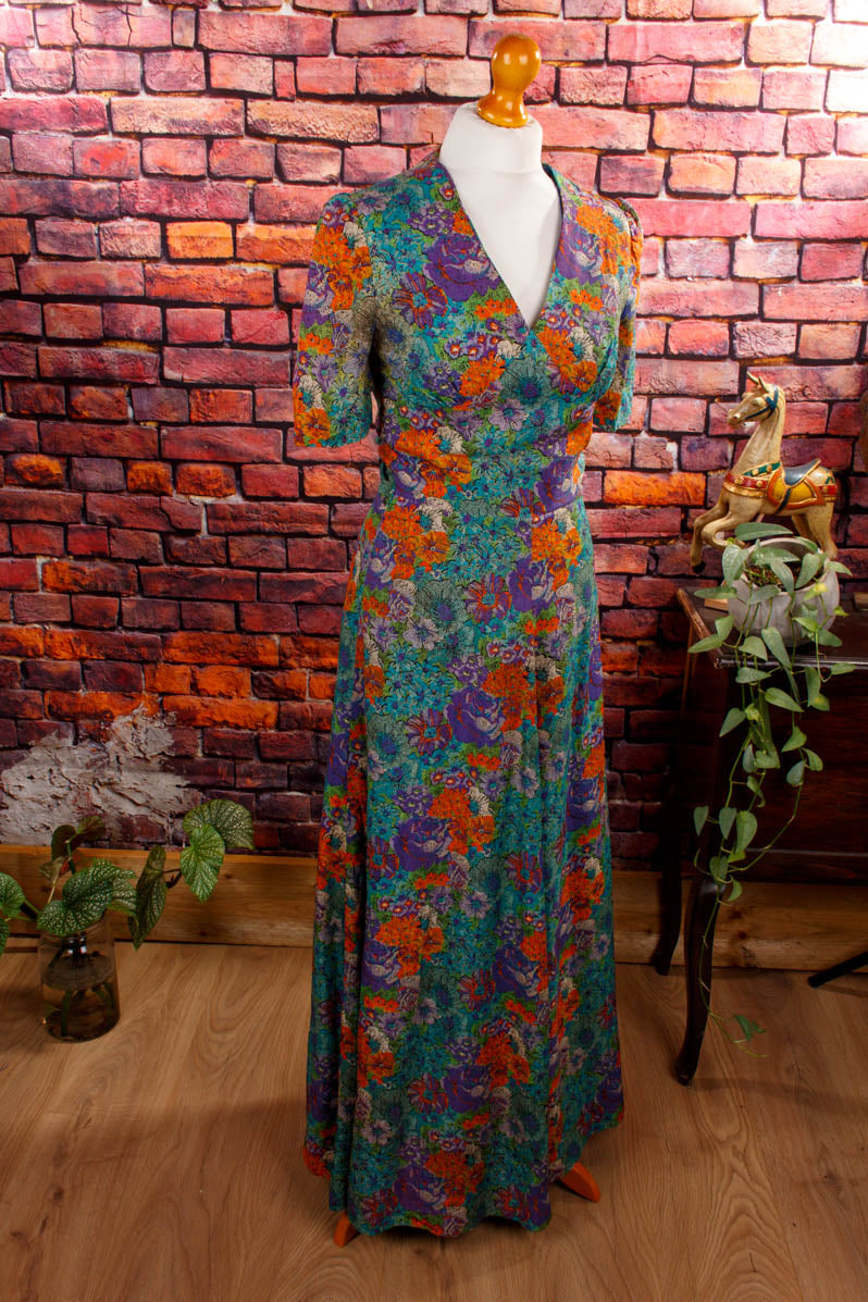 Boho Maxikleid bunt Blumen