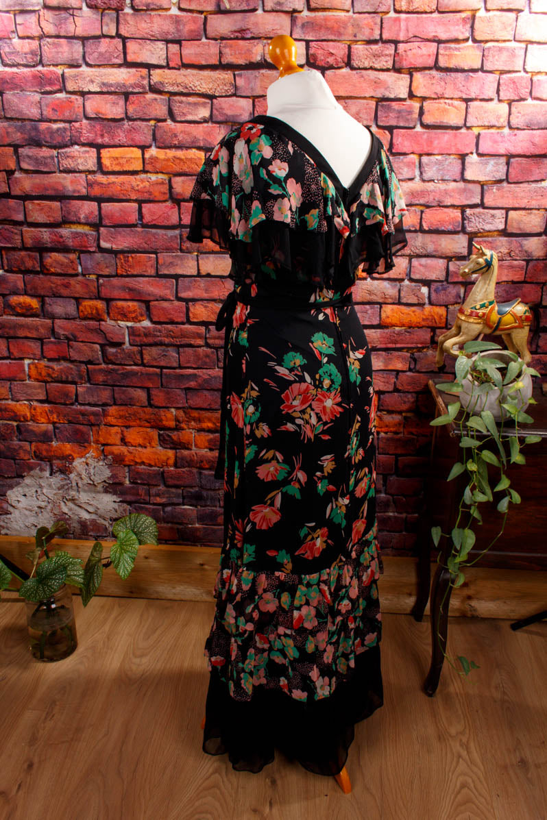 Hippie Maxikleid schwarz bunt