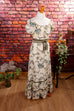 Nostalgiekleid creme Spitze 70er Abendmode beige Boho boho-wedding bunt Frau Hippie Hochzeit real-boho S 36-38 Schlager Special vintageberlin.de