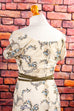 Nostalgiekleid creme Spitze 70er Abendmode beige Boho boho-wedding bunt Frau Hippie Hochzeit real-boho S 36-38 Schlager Special vintageberlin.de