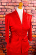 70s Kostüm rot Punkte 70er 80er Abendmode Disco Frau M 40-42 rot Sekretärin Special vintageberlin.de