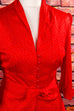 70s Kostüm rot Punkte 70er 80er Abendmode Disco Frau M 40-42 rot Sekretärin Special vintageberlin.de
