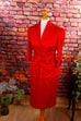 70s Kostüm rot Punkte 70er 80er Abendmode Disco Frau M 40-42 rot Sekretärin Special vintageberlin.de