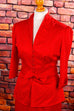 70s Kostüm rot Punkte 70er 80er Abendmode Disco Frau M 40-42 rot Sekretärin Special vintageberlin.de