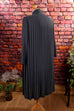 Vintage Plisseekleid grau Wolle 50er 60er Abendmode Frau grau L 44-46 M 40-42 Rockabilly S 36-38 Special vintageberlin.de
