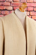 Wolle Jacke Blazer creme 50er 60er beige Frau L 44-46 Rockabilly Sekretärin Special vintageberlin.de