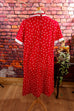 Schlager Kleid himbeerrot 70er Disco Frau rot Schlager XL 48-50 XXL 52-54 vintageberlin.de