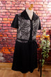 70s Schlagerkleid schwarz Leo 60er 70er Disco Frau L 44-46 Schlager schwarz vintageberlin.de