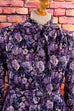 60s Rüschen Schlagerkleid lila 60er 70er Boho Disco Frau L 44-46 lila Rockabilly Schlager vintageberlin.de