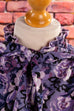 60s Rüschen Schlagerkleid lila 60er 70er Boho Disco Frau L 44-46 lila Rockabilly Schlager vintageberlin.de