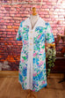 70s Schlagerkleid bunt Muster Default Title 70er bunt Disco Frau L 44-46 Schlager vintageberlin.de