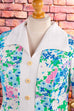 70s Schlagerkleid bunt Muster 70er bunt Disco Frau L 44-46 Schlager vintageberlin.de
